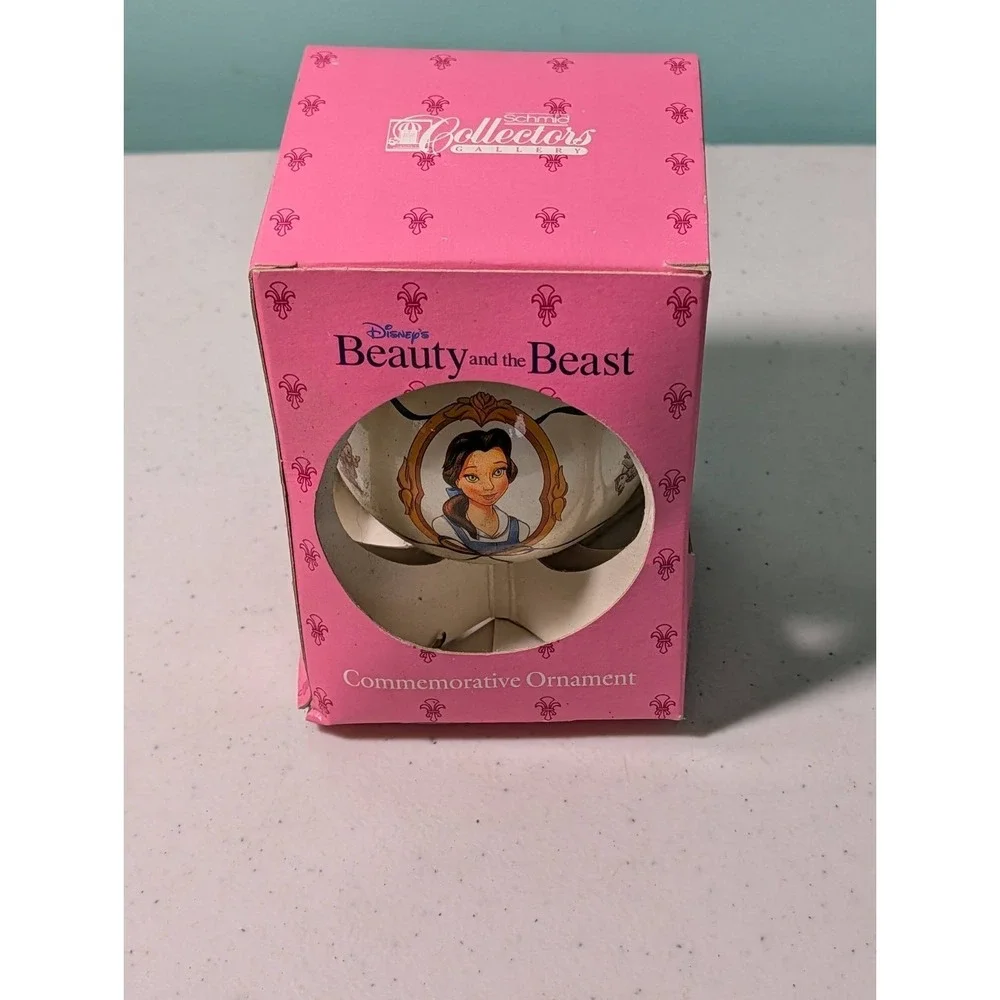 Disney Beauy And The Beast Commemrative Schmid Ornament 1991 Vintage
